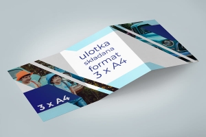 Ulotki składane 3 x A4 - 250 sztuk